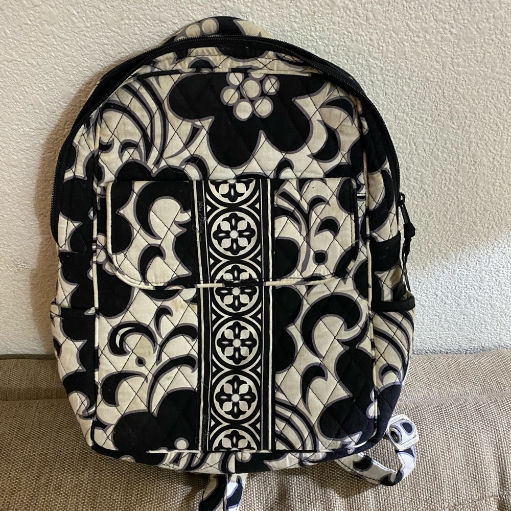 Vera Bradley backpack black and white